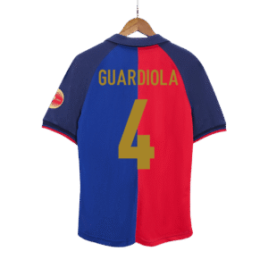 Vintage Soccer Jersey GUARDIOLA #4 Barcelona Home 1999/00 – 100th Anniversary