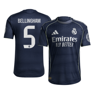 BELLINGHAM #5 Real Madrid Away Authentic Soccer Jersey 2025/26