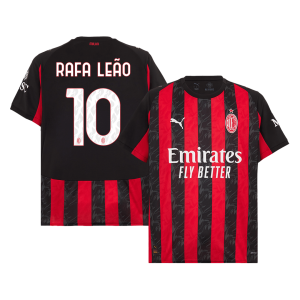 RAFA LE?O #10 AC Milan Home Soccer Jersey 2025/26
