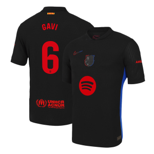 GAVI #6 Barcelona Away Authentic Soccer Jersey 2024/25 – Spotify Logo Without Text