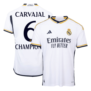 CARVAJAL #6 CHAMPIONS Real Madrid Home Authentic Soccer Jersey 2023/24