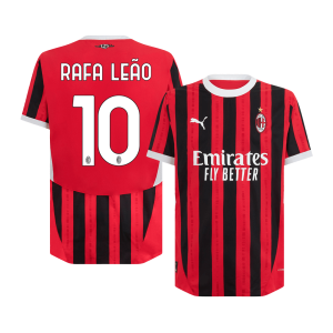 RAFA LE?O #10 AC Milan Home Authentic Soccer Jersey 2024/25