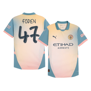 FODEN #47 Manchester City Fourth Away Authentic Soccer Jersey 2024/25 – Definitely City