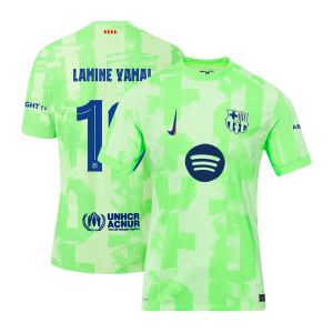 LAMINE YAMAL #19 Barcelona Third Away  Authentic Soccer Jersey 2024/25- UCL??Spotify Logo Without Text??