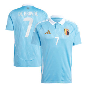 DE BRUYNE #7 Belgium Away Soccer Jersey EURO 2024