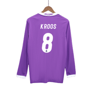 Vintage Soccer Jersey KROOS #8 Real Madrid Away Long Sleeve 2016/17