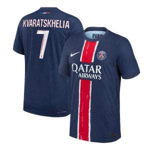KVARATSKHELIA #7 PSG Home Authentic Soccer Jersey 2024/25