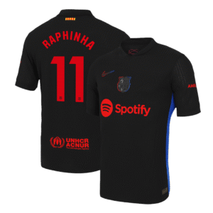 RAPHINHA #11 Barcelona Away Authentic Soccer Jersey 2024/25