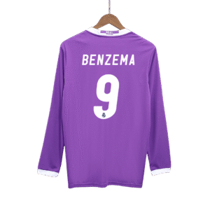 Vintage Soccer Jersey BENZEMA #9 Real Madrid Away Long Sleeve 2016/17