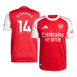 GY?KERES #14 Arsenal Home Authentic Soccer Jersey 2025/26