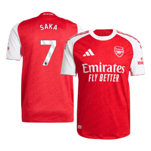 SAKA #7 Arsenal Home Authentic Soccer Jersey 2025/26