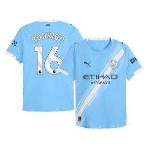 RODRIGO #16 Manchester City Home Authentic Soccer Jersey 2025/26