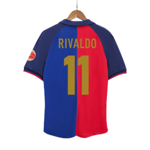 Vintage Soccer Jersey RIVALDO #11 Barcelona Home 1999/00 – 100th Anniversary