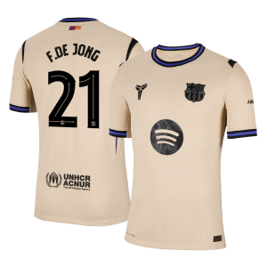 F.DE JONG #21 Barcelona Away Authentic Soccer Jersey 2025/26 – UCL