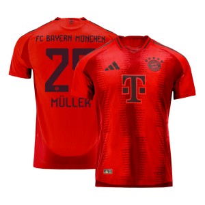 M??LLER #25 Bayern Munich Home Authentic Soccer Jersey 2024/25