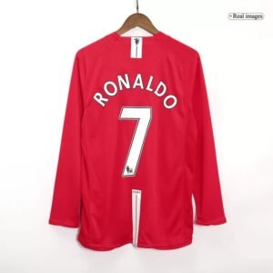 Vintage Soccer Jersey RONALDO #7 Manchester United Home Long Sleeve 2007/08
