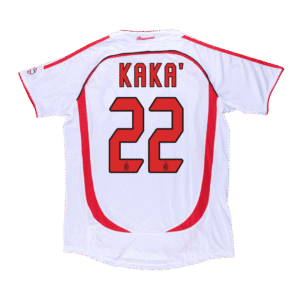 Vintage Soccer Jersey KAKA’ #22 AC Milan Away 2006/07-UCL