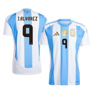 J.ALVAREZ #9 Argentina Home Soccer Jersey 2024