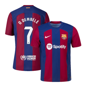 O.DEMB??L?? #7 Barcelona Home Authentic Jersey 2023/24