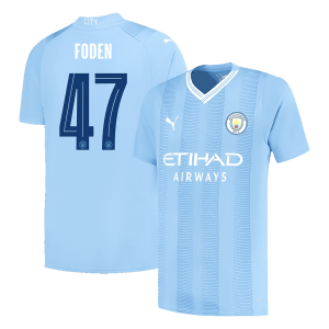 FODEN #47 Manchester City Home Soccer Jersey 2023/24 – UCL