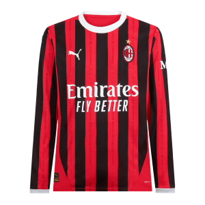 AC Milan Home Long Sleeve Soccer Jersey 2024/25