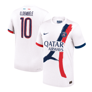 O.DEMB??L?? #10 PSG Away Authentic Soccer Jersey 2024/25 – UCL