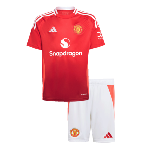 Manchester United Home Kids Soccer Jerseys Kit 2024/25