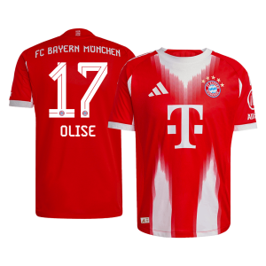 OLISE #17 Bayern Munich Home Authentic Soccer Jersey 2025/26