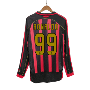 Vintage Soccer Jersey RONALDO #99 AC Milan Home Long Sleeve 2006/07
