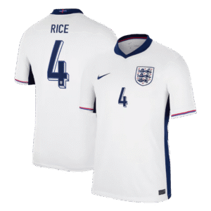 RICE #4 England Home Soccer Jersey EURO 2024