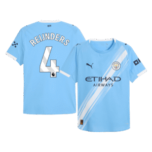 REIJNDERS #4 Manchester City Home Authentic Soccer Jersey 2025/26