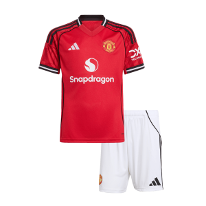 Manchester United Home Kids Soccer Jerseys Kit 2025/26