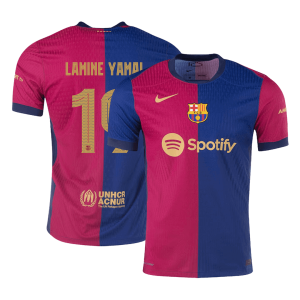 LAMINE YAMAL #19 Barcelona Home Authentic Soccer Jersey 2024/25 – UCL