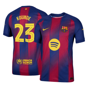 KOUNDE #23 Barcelona Home Authentic Soccer Jersey 2025/26 – UCL