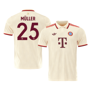 M??LLER #25 Bayern Munich Third Away Authentic Soccer Jersey 2024/25 – UCL
