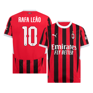 RAFA LE?O #10 AC Milan Home Soccer Jersey 2024/25 – UCL