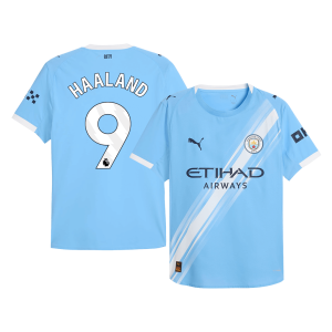 HAALAND #9 Manchester City Home Authentic Soccer Jersey 2025/26