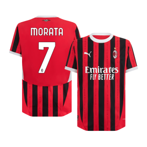 MORATA #7 AC Milan Home Authentic Soccer Jersey 2024/25