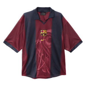 Vintage Soccer Jersey Barcelona X CJ Home 2000/01