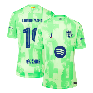LAMINE YAMAL #19 Barcelona Third Away Soccer Jersey 2024/25 – UCL??Spotify Logo Without Text??
