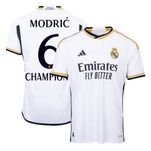 MODRI? #6 CHAMPIONS Real Madrid Home Authentic Soccer Jersey 2023/24