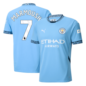 MARMOUSH #7 Manchester City Home Soccer Jersey 2024/25