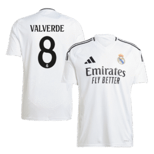 VALVERDE #8 Real Madrid Home Soccer Jersey 2024/25