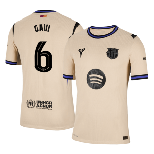 GAVI #6 Barcelona Away Authentic Soccer Jersey 2025/26 – UCL