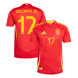 WILLIAMS JR. #17 Spain Home Authentic Soccer Jersey EURO 2024