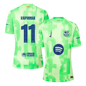 RAPHINHA #11 Barcelona Third Away Soccer Jersey 2024/25 – UCL??Spotify Logo Without Text??
