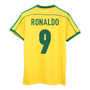 Vintage Soccer Jersey RONALDO #9 Brazil Home 1998