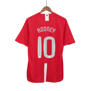 Vintage Soccer Jersey ROONEY #10 Manchester United Home 2007/08 – UCL Final