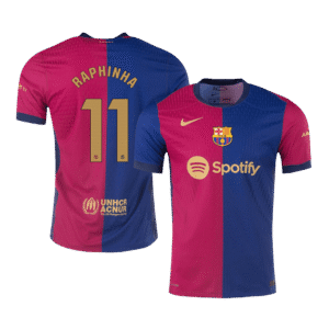 RAPHINHA #11 Barcelona Home Authentic Soccer Jersey 2024/25
