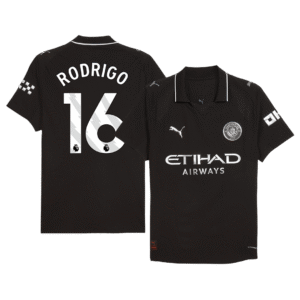 RODRIGO #16 Manchester City Away Authentic Soccer Jersey 2025/26